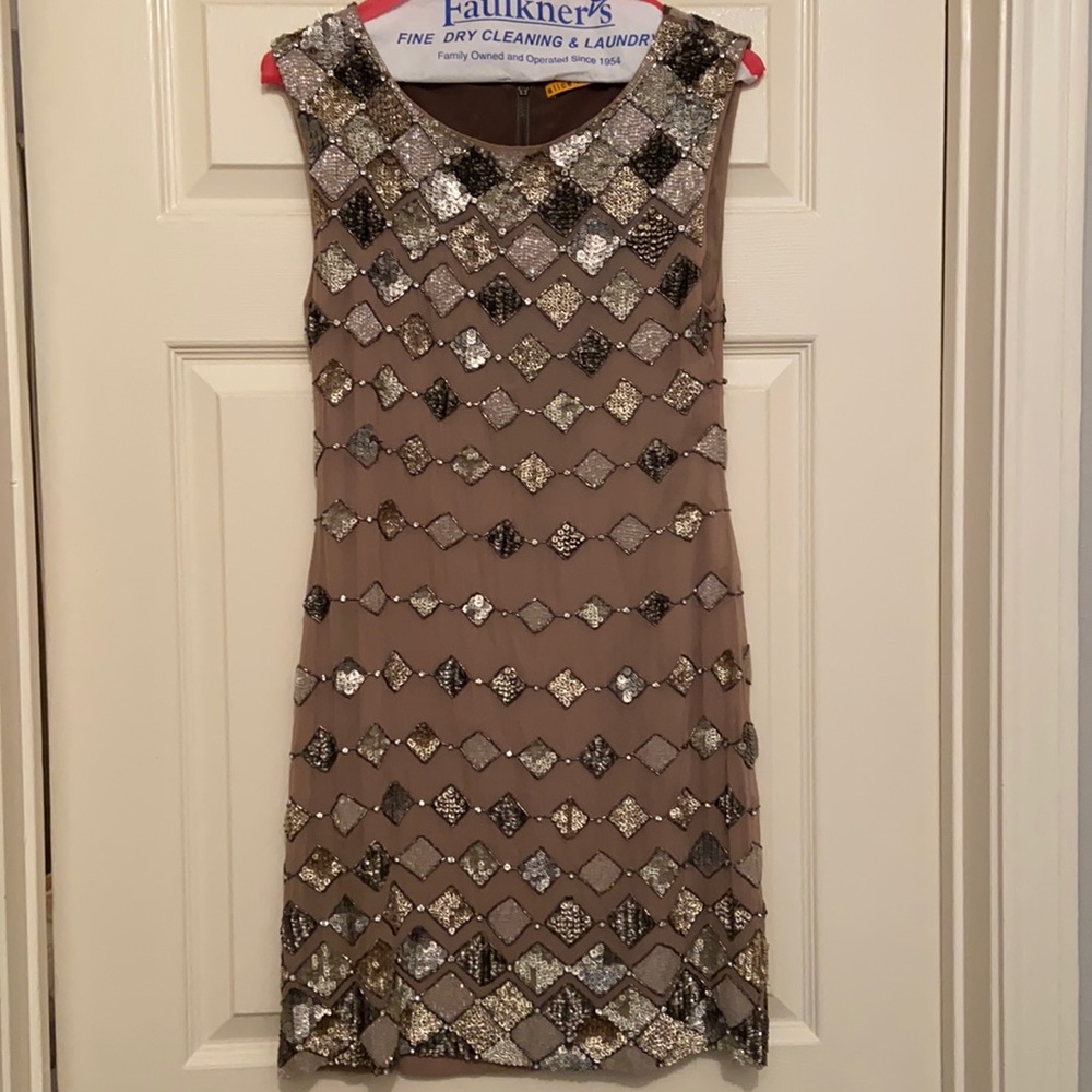 Alice + Olivia sleeveless sequin dress